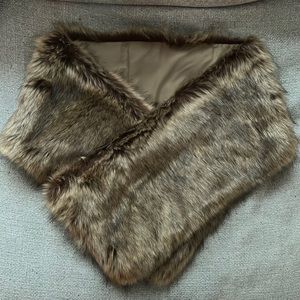 Faux fur shawl